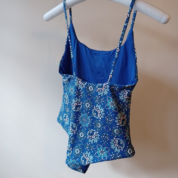 Camp Cove Swim One Piece Swimsuit in Tile Blue - Picture 4 of 8